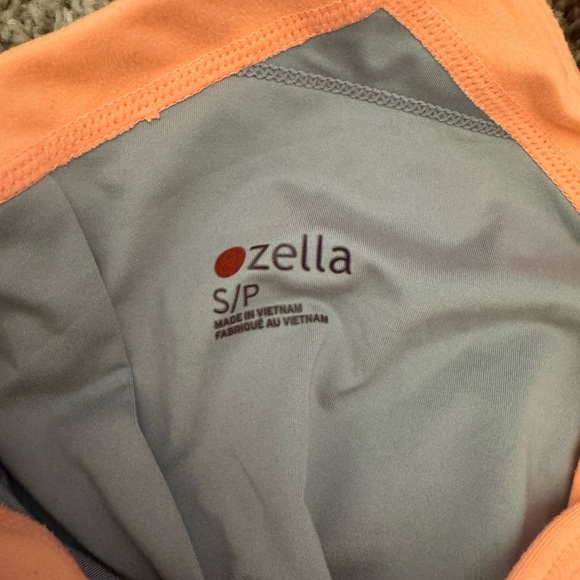 Zella TankTop Women Small Coral Orange Active Sports Halter Stretch Built In Bra - Picture 3 of 4